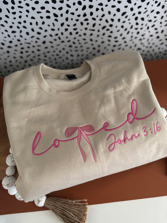 Loved Crewneck- John 3:16